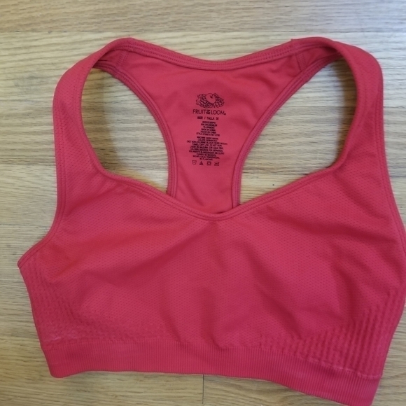 Fruit of the  Loom sz large sports bra med red - Picture 5 of 5